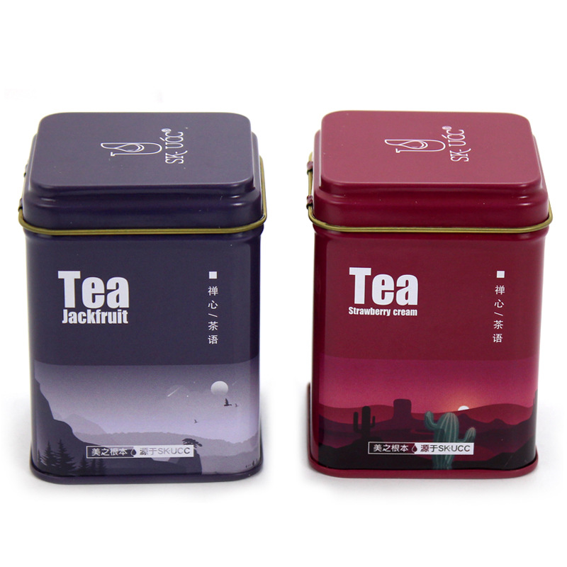 SGS Tea Packaging Tin Box Coffee Bean Powder Cookie tin Cans With 4 Color