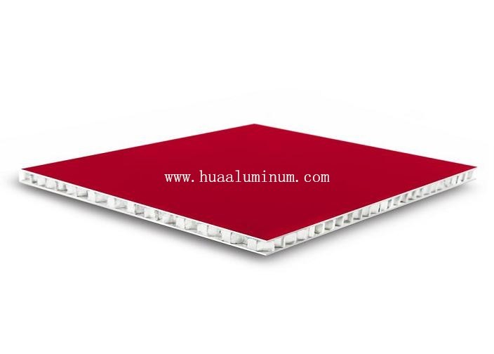 CE Red Antibacterial Aluminium Honeycomb Sandwich Panel Outdoor