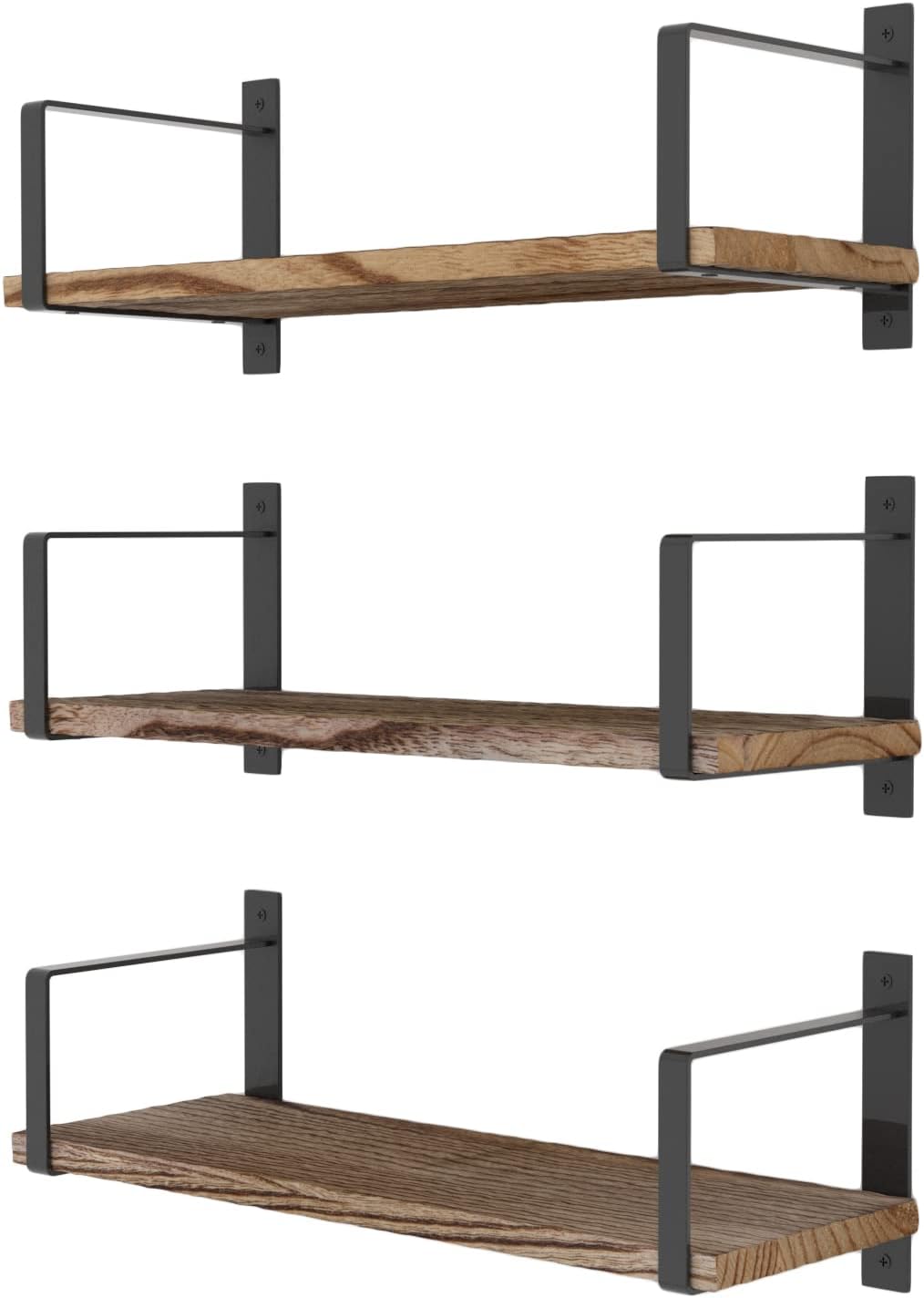 Wallniture Floating Shelves for Wall Stylish Organization for Bedroom and Bathroom