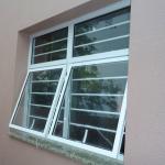 White Exterior Aluminum Window Awnings Vertical Swing Open