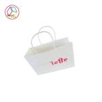 Recycled Paper Shopping Bags CMYK Pantone Printing Twisted Handle