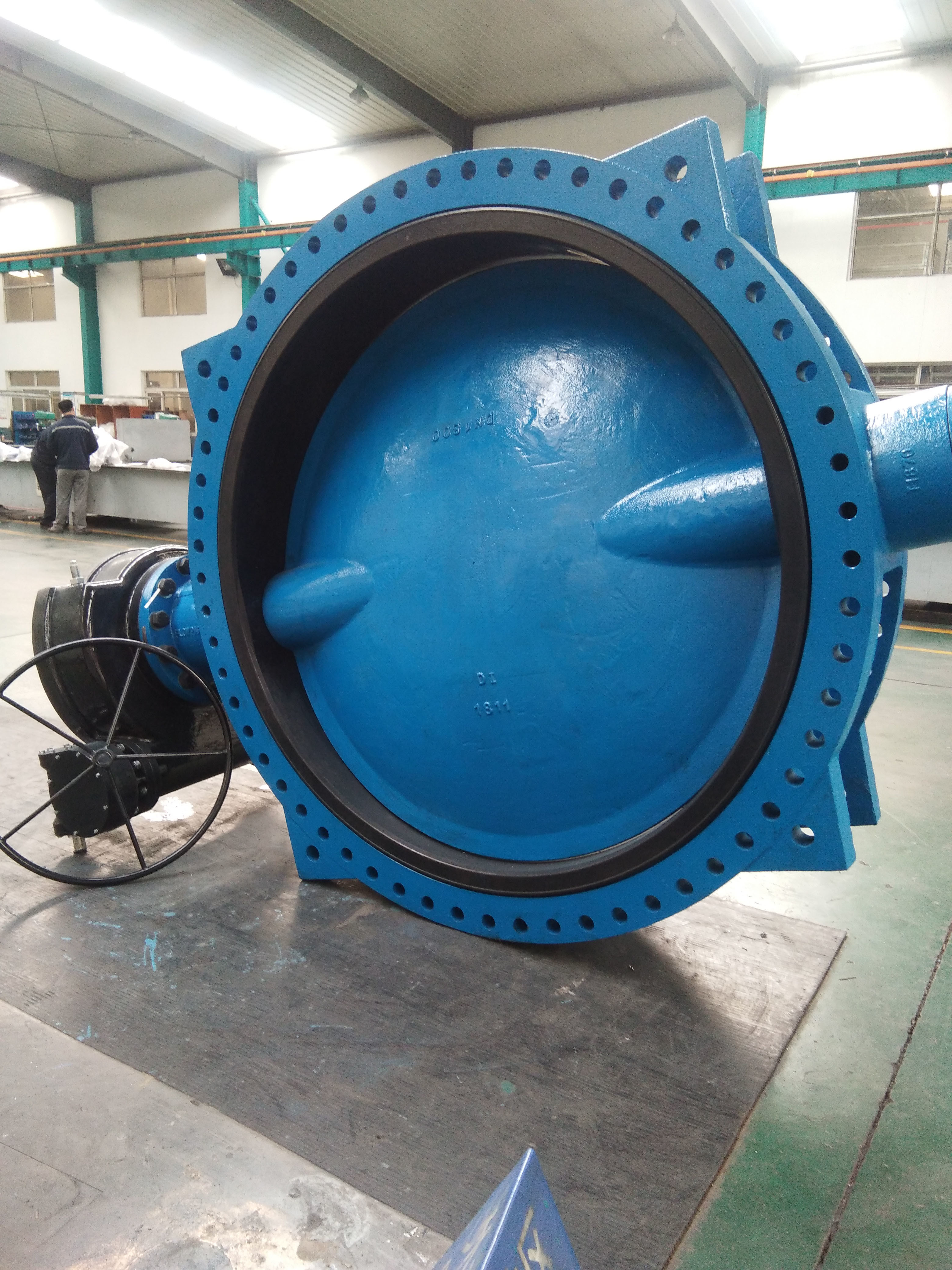 BS EN 593 Double Flanged wormgear Rotork Auma Captop Underground butterfly valve in DI material