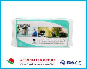 Quality Large Non Woven Cleaning Wipes 30cm X 20cm OEM Wet Wipes for Sensitive Skin 40 Pcs/Pkt wholesale
