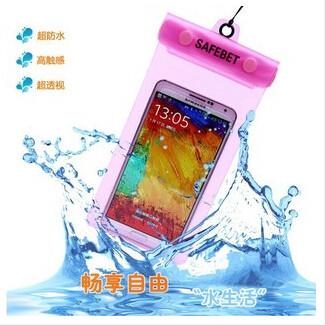 New promotional customed logo 6" waterproof diving floating mobile apple pvc