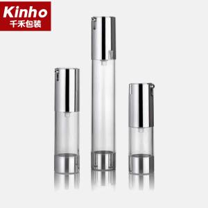 Quality 10-30ml Cosmetic Airless Bottle Empty AS UV Coating Vacuum Lotion Bottle Slim Serum Cream wholesale