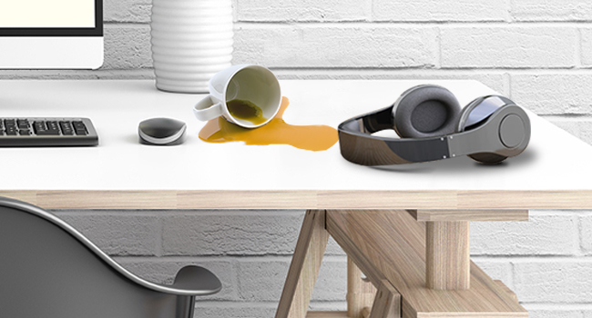 Desk Cup Holder with Headphone Hanger Keep Your Drinks and Headphones in Place