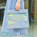 Holographic Rainbow Handbag Reusable Bags, Gym Sports Security Travel Beach