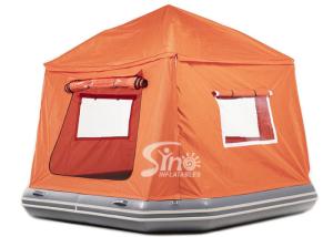 Quality 8'x8' enclosed airtight inflatable floating tent made of drop stitch material for water camping wholesale