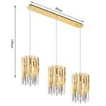 Small Round Gold k9 Crystal Modern Led Chandelier for Living Room Hallyway