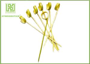 Quality 80mm Bamboo BBQ Sticks Bamboo For Cooking Fruit Kabobs Skewers Odorless wholesale