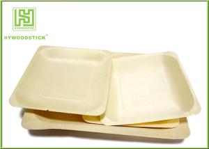 Quality 3.5 Inch Wooden Biodegradable Plates , Small Square Dinner Plates For Dessert wholesale