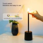 2700k Warm Light Metal Led Table Lamp Charging Touch Dimmer Bedside Lamp