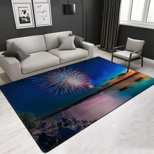 Quality Nature Landscape 3D Printed Modern Polyester Fiber Living Room Carpet Hotel Area Rugs wholesale