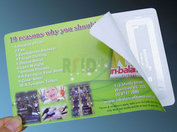 11.5m reading distance, Sticker Tag Wet Inlay E51 for ID Card and Loyalty Program