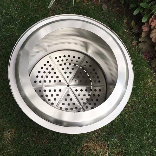 15 Inch Stainless Steel Wood Smokeless Fire Pit 38cm Outdoor Stove