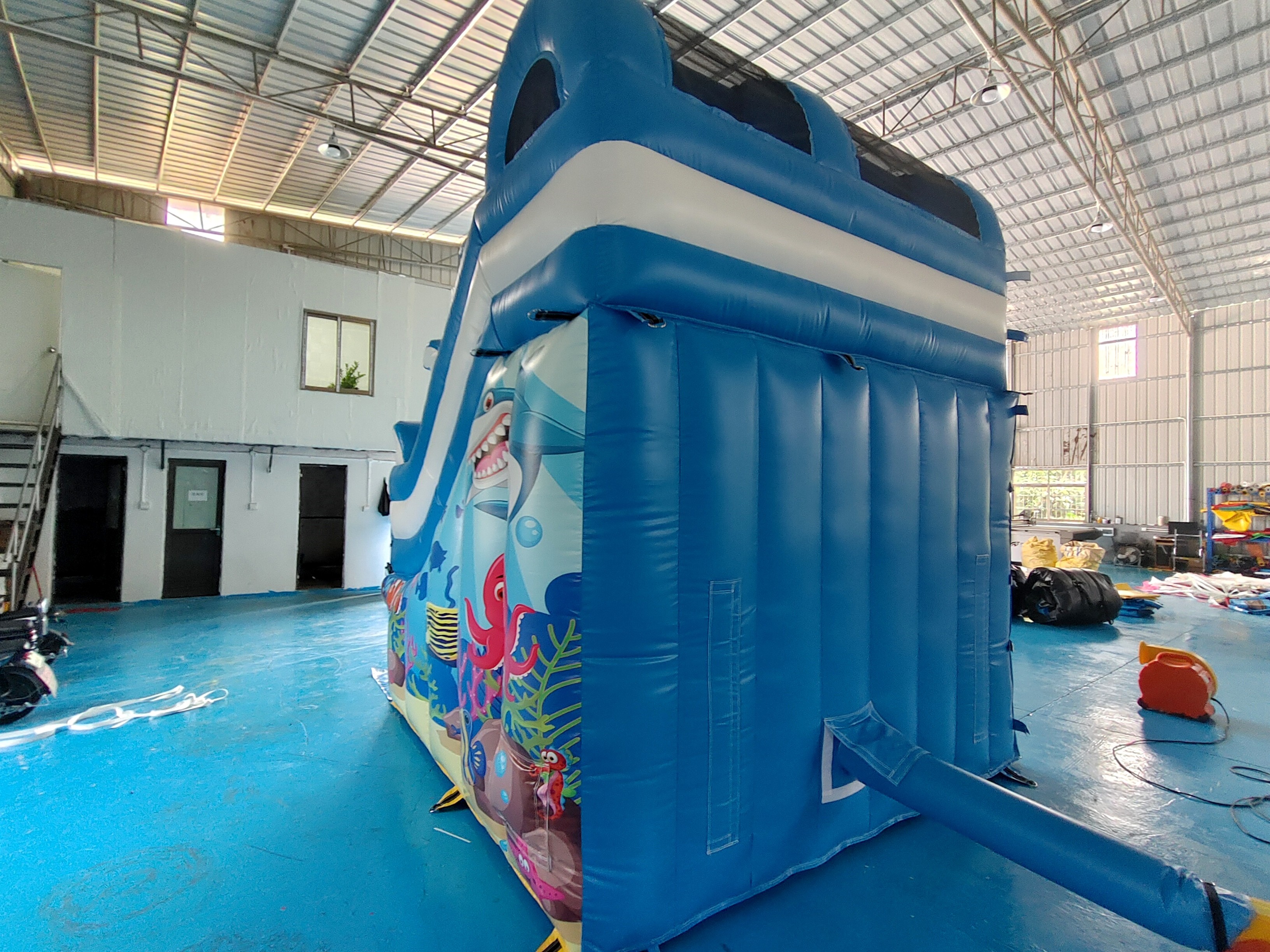 Commercial PVC Fireproof Inflatable Dry Slide Ocean Park High Slides Inflatable Castle For Kids And Adults