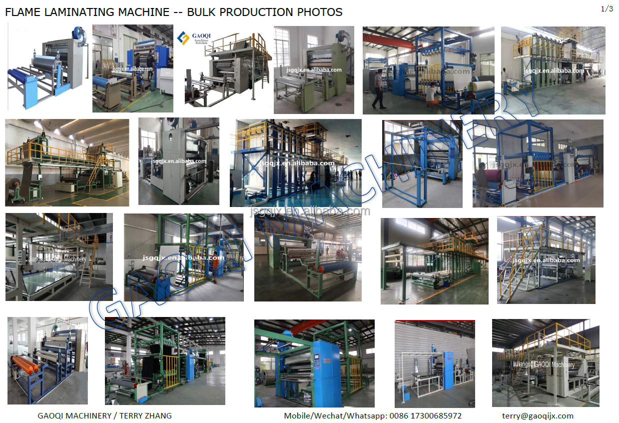 Plastic Packaging Material Electric Driven PLC Control Car Seat Flame Laminating Machine