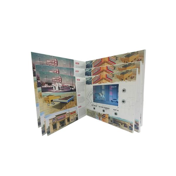 Spot UV / Embossed Printing LCD Video Business Cards Folder 400mAh-2000mAh