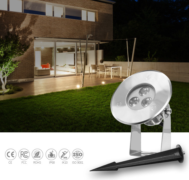 3W RGB Color Changing Surface Mounted Pin Light DMX Insert Anti UV Material