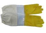Yellow safety gloves for beekeeping With White Ventilated Wrist