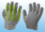Interlock Finger Reflective Gloves For Directing Traffic , Cotton Hand Gloves