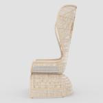 Exquisite Flower Wicker Plastic Rattan Bistro Chair
