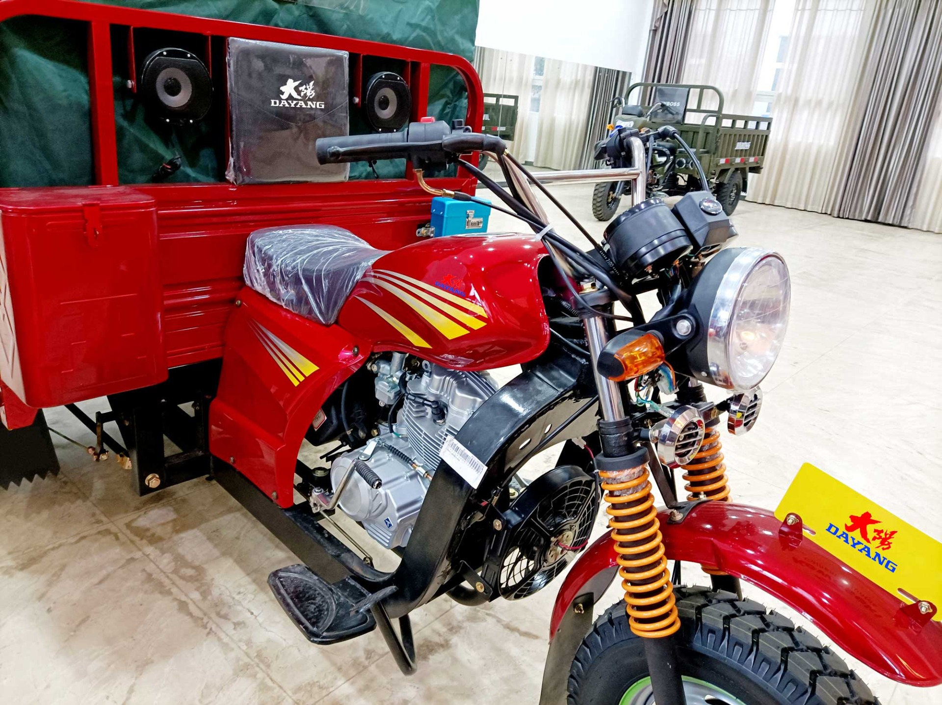 DAYANG Model Prince Cargo Tricycle with Tarp and Fuel Type Gasoline Made in 320 * 80