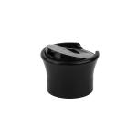 Plastic Press Type Disc Top Cover Black 24/410 Flip Top Caps For Cosmetic