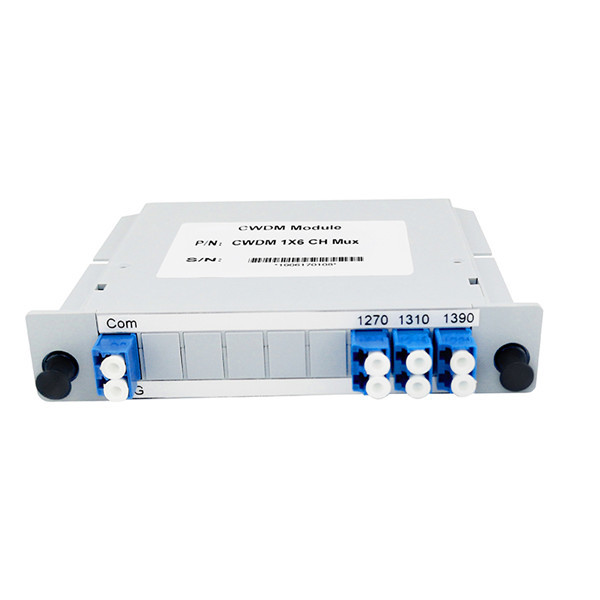 Abs Module CWDM DWDM CWDM Mux Cassette Card 1270nm-1410nm 6 Channels For Catv Fiber Optic