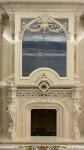 European Style Modern Indoor Fireplace Customized Natural Marble Nordic Italian
