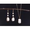 Buy cheap Natural Baroque Pearl necklace Cultured White Baroque Pearl Glass Chain Baroque from wholesalers