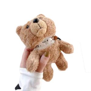 Quality Teddy Bear Doll Apple Wireless Headset Protective Case Plush wholesale