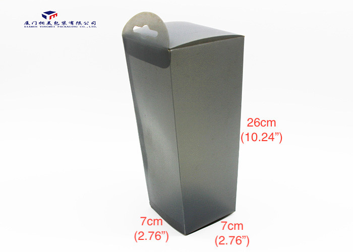 Opaque PP Matte Grey Color Hard Plastic Box Packaging High Impact Resistant 26cm Height