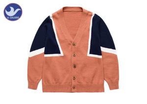 Quality Buttons Up Children's Cotton Cardigans , Long Sleeve Cardigans For Little Boys wholesale