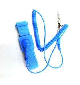 Quality Anti - Allergic Esd Products Wrist Strap Washable Blue Color 10e9 Surface Resistance wholesale