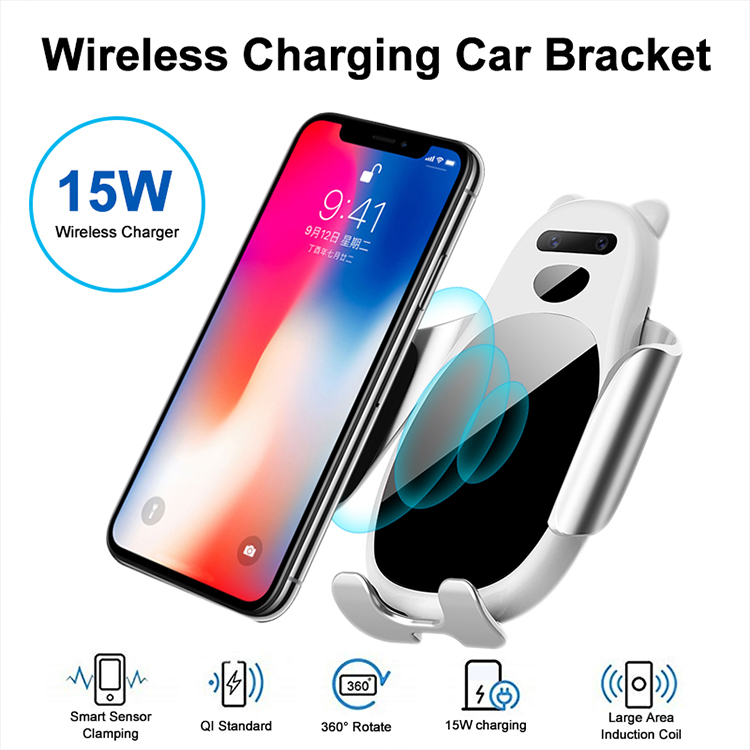 Wireless QI 15W Automatic Clamping Phone Holder
