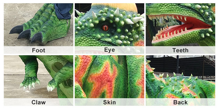 Lifelike Pachycephalosaurus Costume Custom Made For Jurassic Theme Park