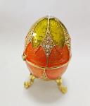 Luxury Faberge Easter Eggs Elegant Enamel jewlery box Crystal Egg Trinket box