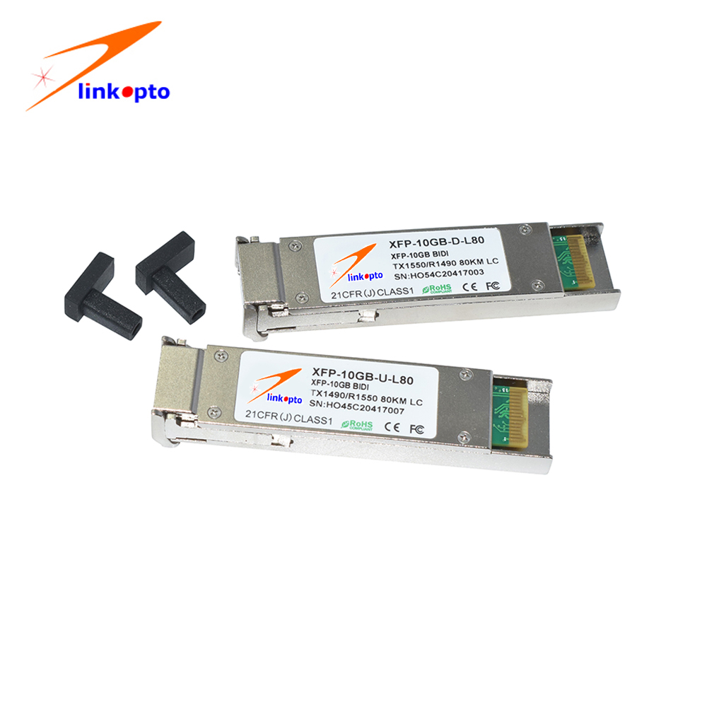 10GBASE-BX WDM 1490nm/1550nm 80km 10G XFP Module DOM