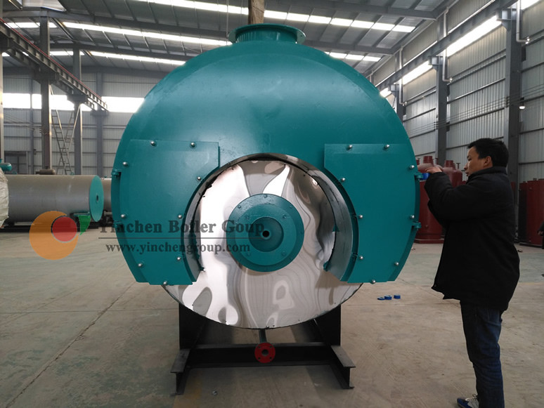 WNS model fire tube three-return structure gas fired steam boiler