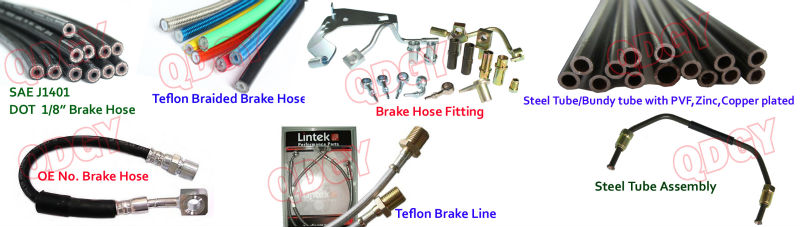 1/8 SIZE 3.2*7.5 Motorcycle Racing Colored /PTFE Steel Braided Brake Line Hose Kits