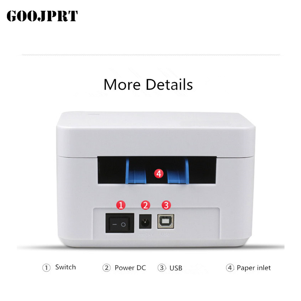 Thermal Barcode Label Printer With Label Holder– Compatible with Amazon Ebay Etsy Shopify 4×6 Shipping Label Printer