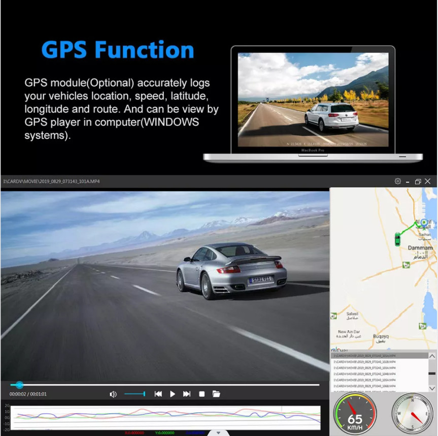 3Channel Dashcam Wifi 4k 2Inch IPS 4g ADAS Mirror Blackbox