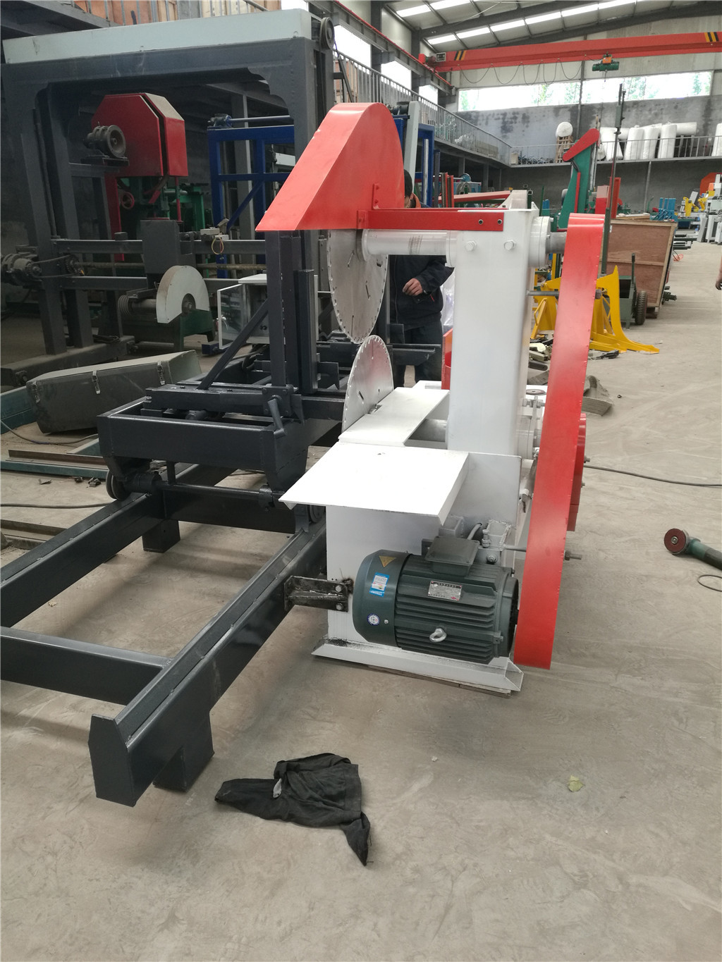Powermatic table saw for sale Double Circular Blades Sawmill dia.400mm Log cutting