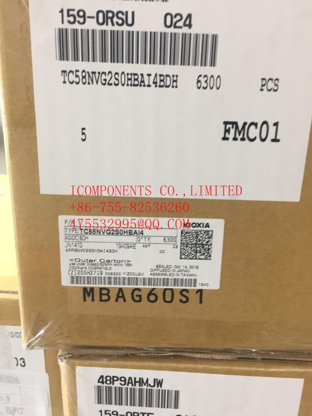 TC58NVG2S0HBAI4 KIOXIA SLC NAND Flash 3.3V 4Gb 24nm SLC NAND (EEPROM)