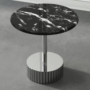 Quality Elegant Stainless Steel Marble Top Couch Side Table OEM ODM wholesale