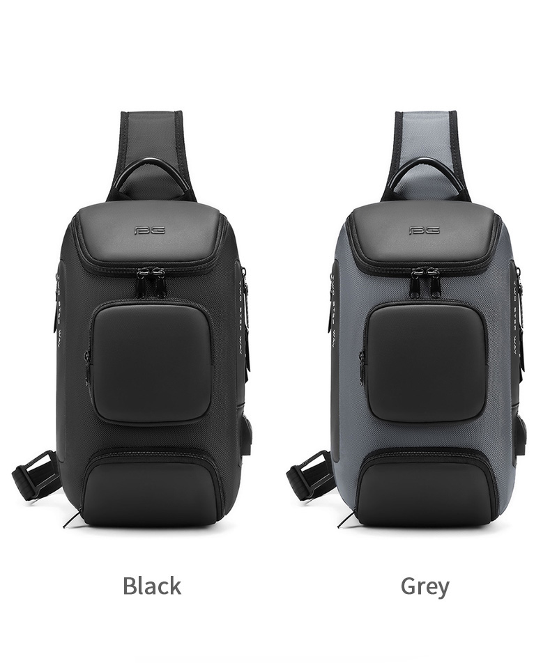 Factory wholesale custom LOGO fashion anti theft men customized waterproof shoulder chest crossbody sling bag for men
