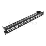 19inch 1U 24 Ports STP Staggered Blank Patch Panel For Cable Management