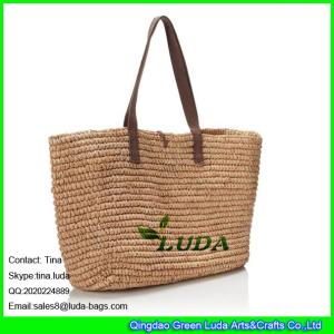 Quality LUDA natural raffia crochet women bag shoulder tote beach bag wholesale