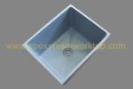 Ice blue epoxy undermount sink customized chemical and heat resistance,